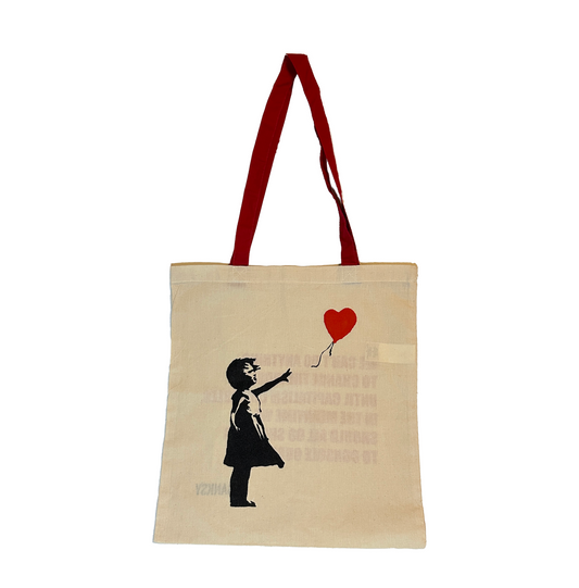 The Art of Bansky- Girl with Baloon Tote Bag